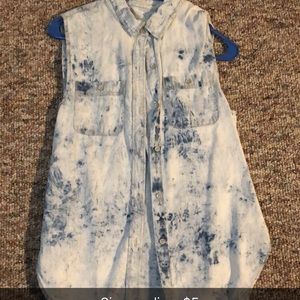 Button down tie dye shirt